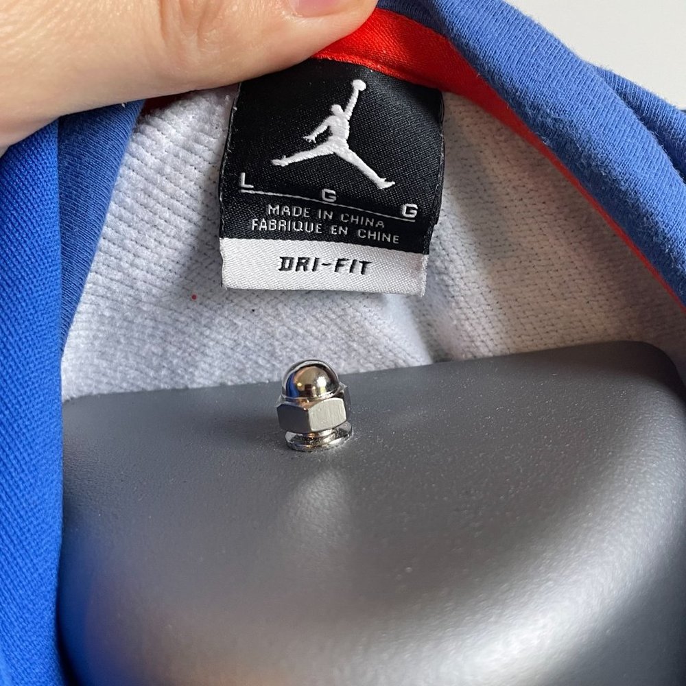 NIKE JORDAN CARMELLO ANTHONY MELO PULLOVER STRIPE HOODIE MEN'S SIZE LARGE - Picture 8 of 8